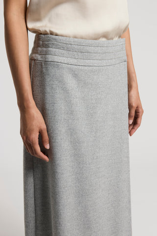Viscose wool flannel skirt