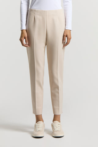 Double technical fabric cigarette trousers