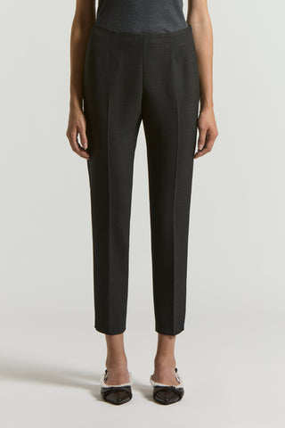 Double technical fabric cigarette trousers