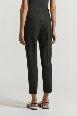 Double technical fabric cigarette trousers