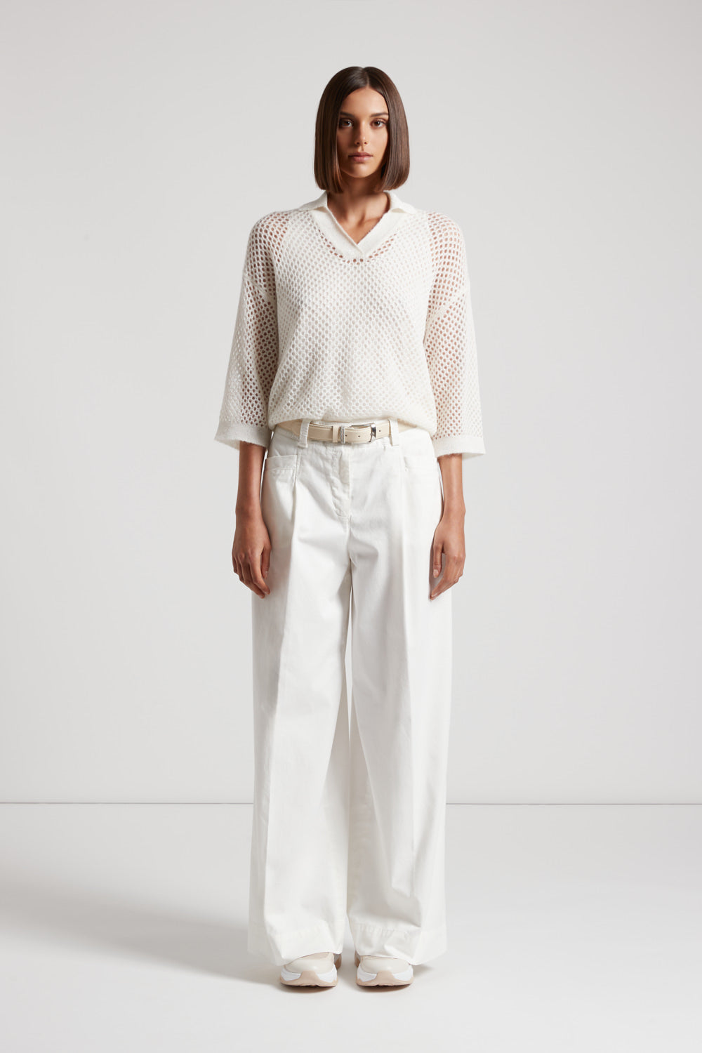 パンツ COURReGES Woman Pants White PERMPA017FI0001 0001 Women's Pants