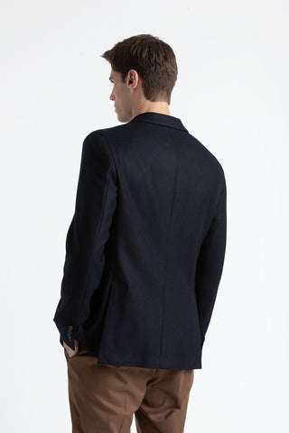 Wool and cashmere single-breasted blazer