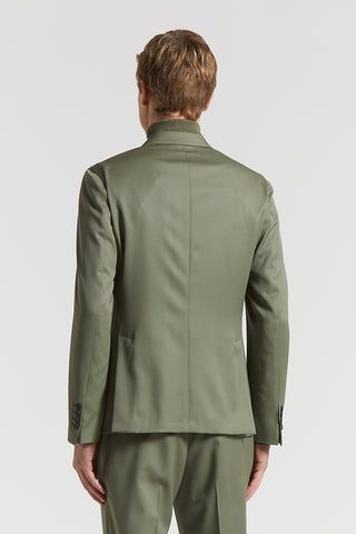 Double-breasted technical wool gabardine blazer