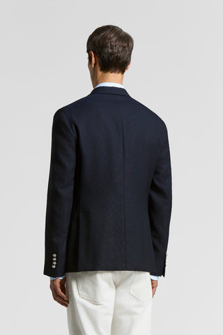Double-breasted blazer in pure wool hopsack