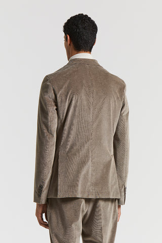 Double-breasted cotton and cashmere corduroy blazer