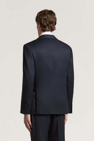 Single-breasted wool gabardine jacket