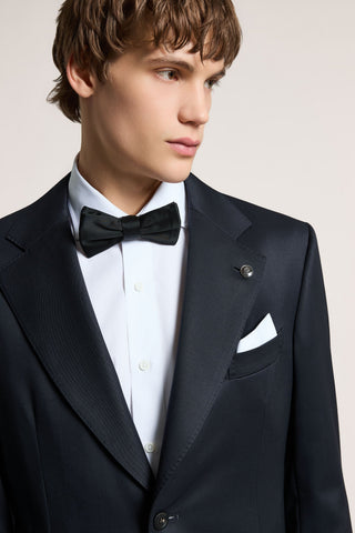 Single-breasted wool gabardine jacket