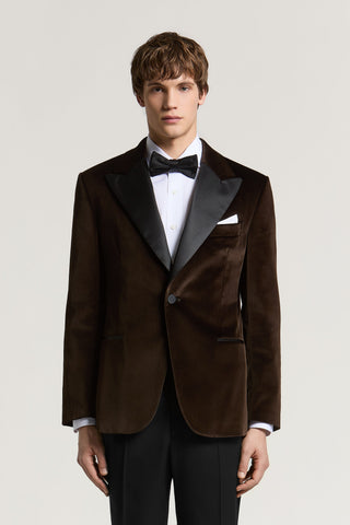 Single-breasted cotton velvet jacket 1 / 3
