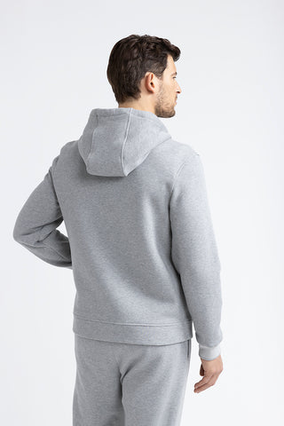 Brushed melange pure cotton sweatshirt