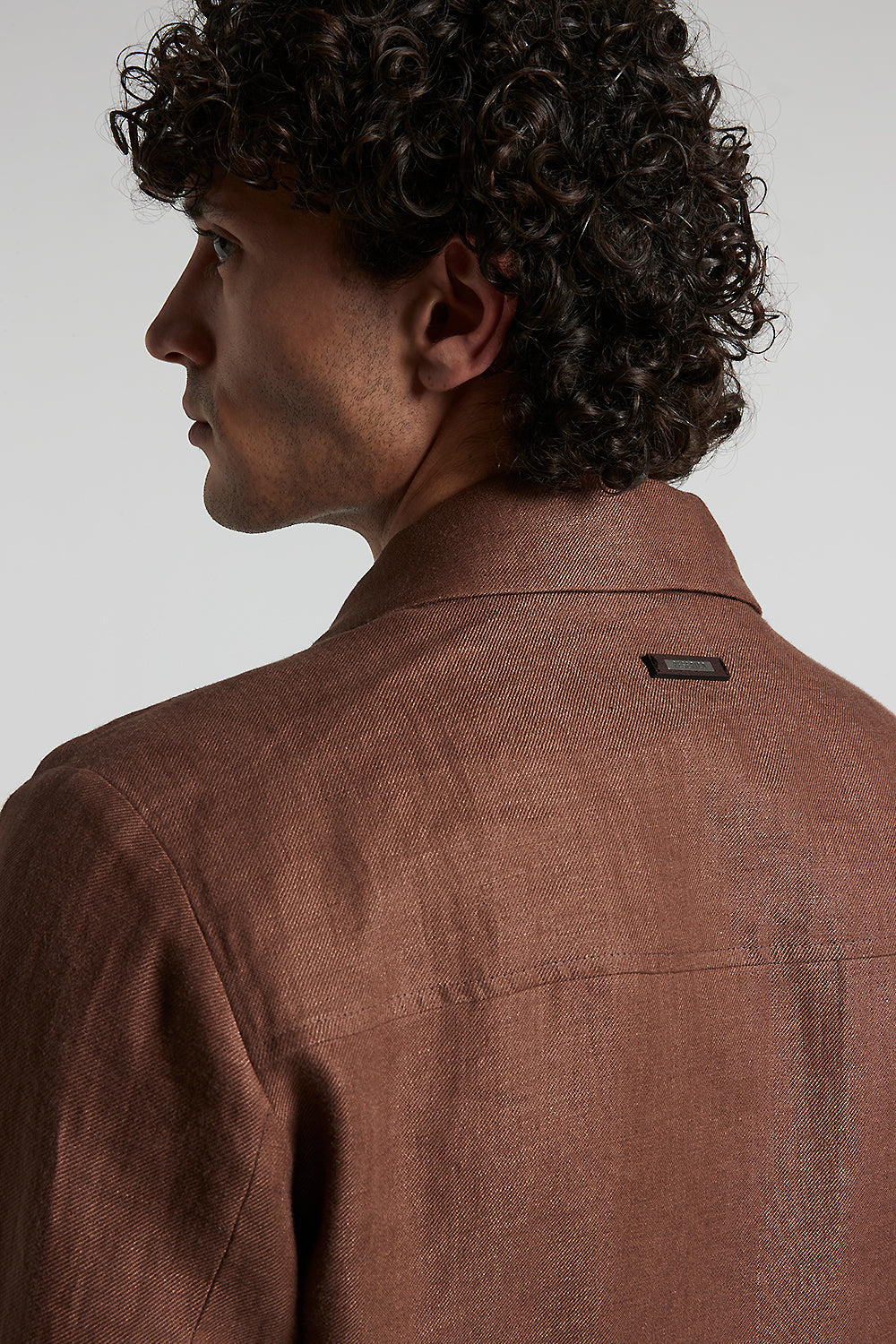 Pure linen gabardine overshirt | Peserico US