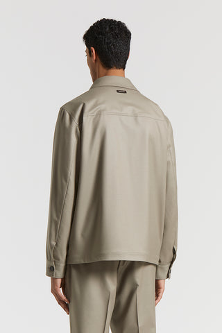 Wool flannel overshirt