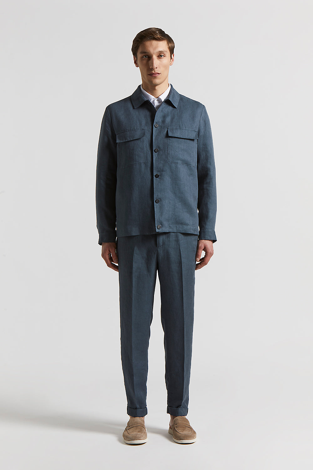 Ermenegildo Zegna pure linen overshirt | Peserico US