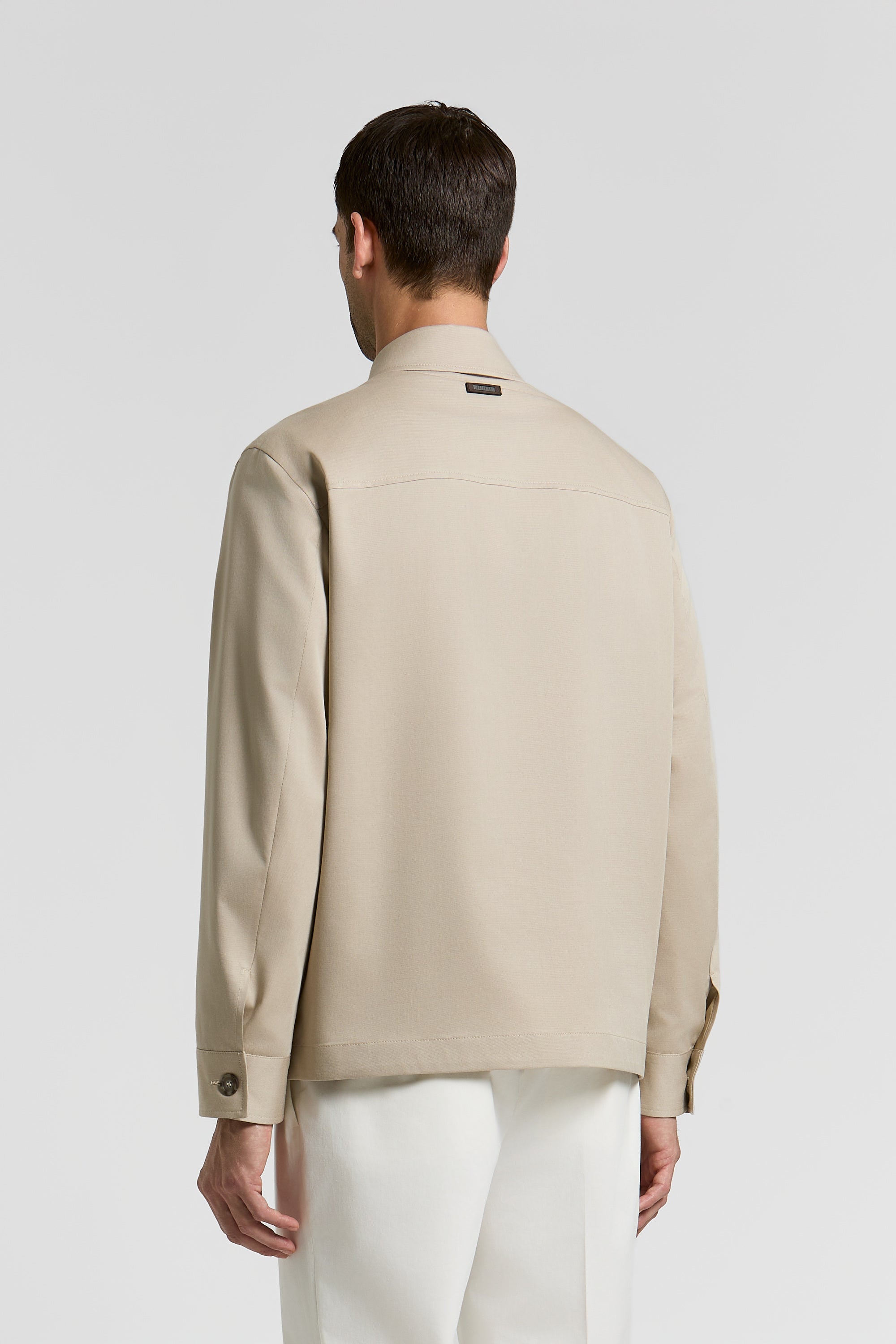 Cotton-blend twill overshirt | Peserico US