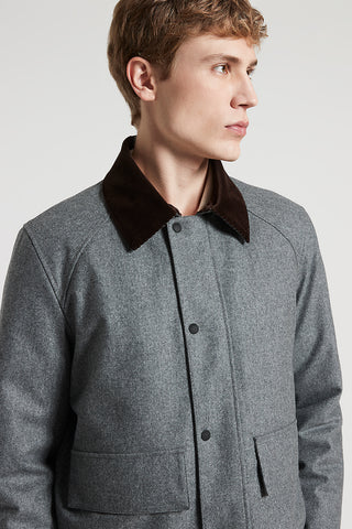 Technical wool jacket