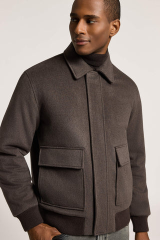Wool and cashmere-blend cloth bomber jacket 2 / 3