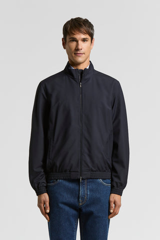 Technical wool bomber jacket