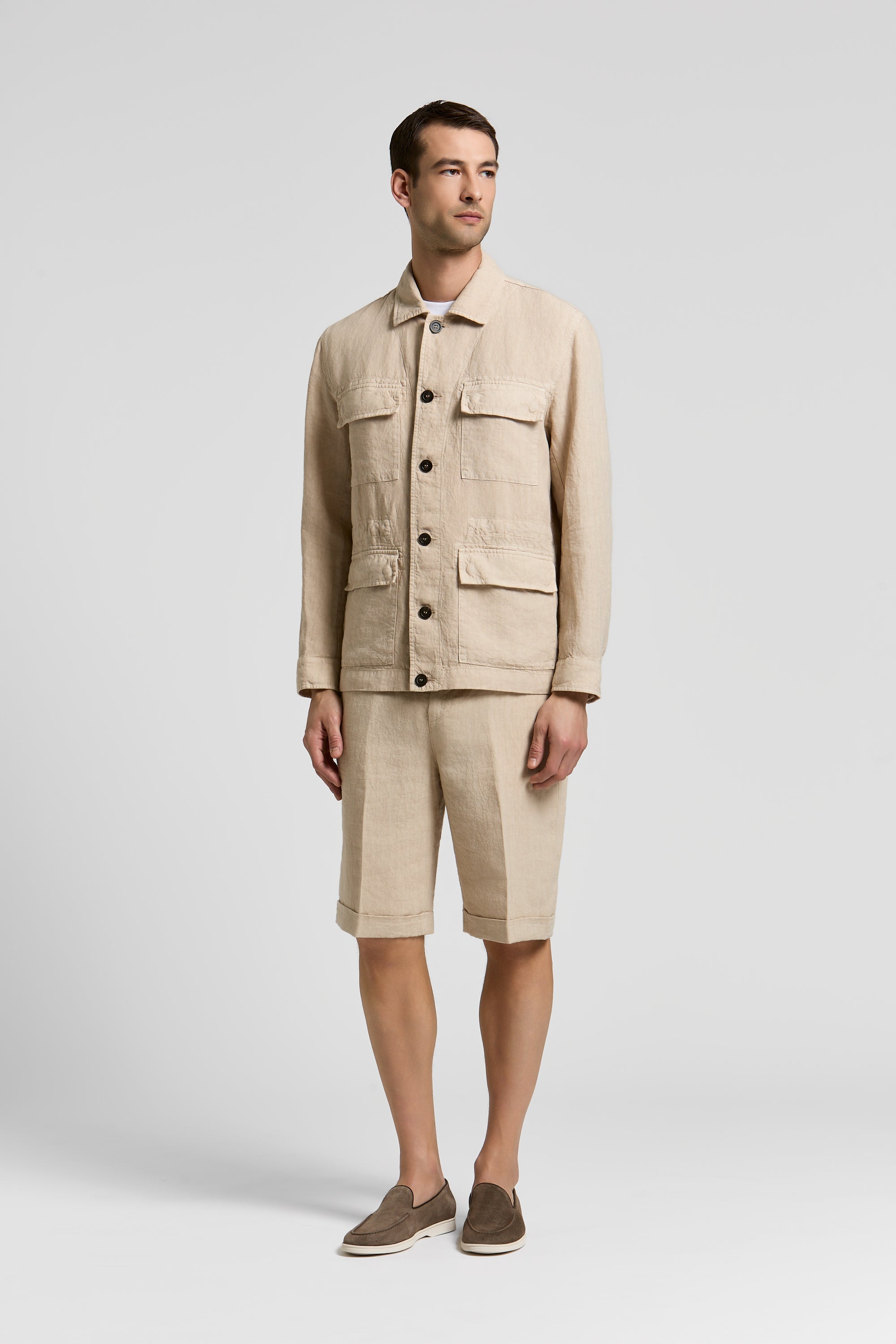 Pure linen Saharan jacket | Peserico US
