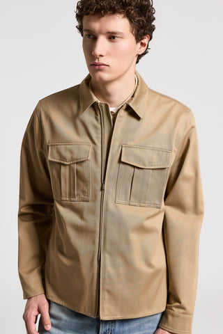 Zip-up shirt jacket