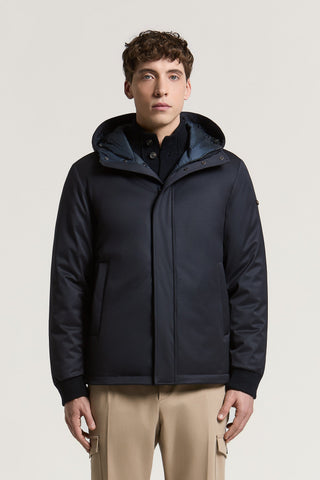 Down and pure wool jacket