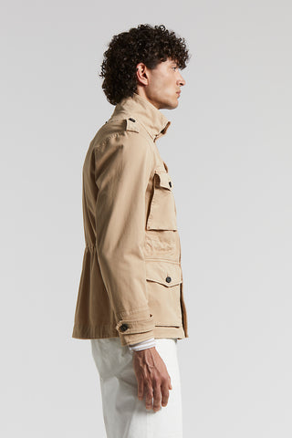 Field jacket in comfort cotton gabardine