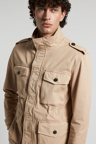 Field jacket in comfort cotton gabardine