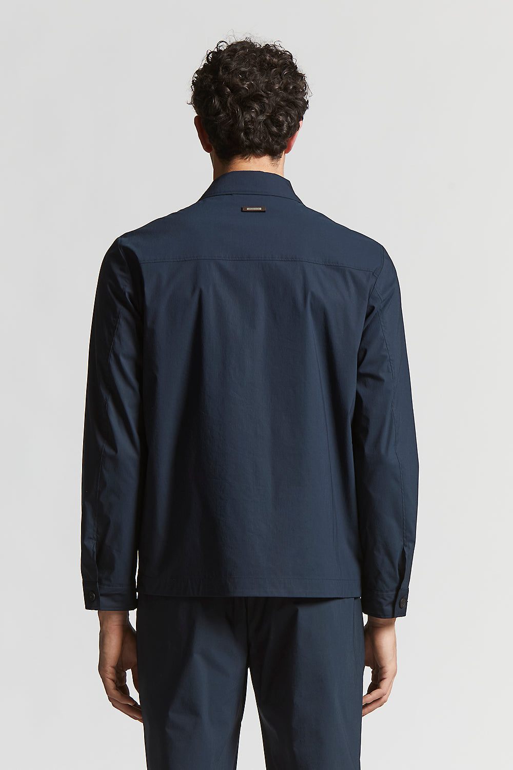 Stretch cotton lightweight canvas overshirt | Peserico US