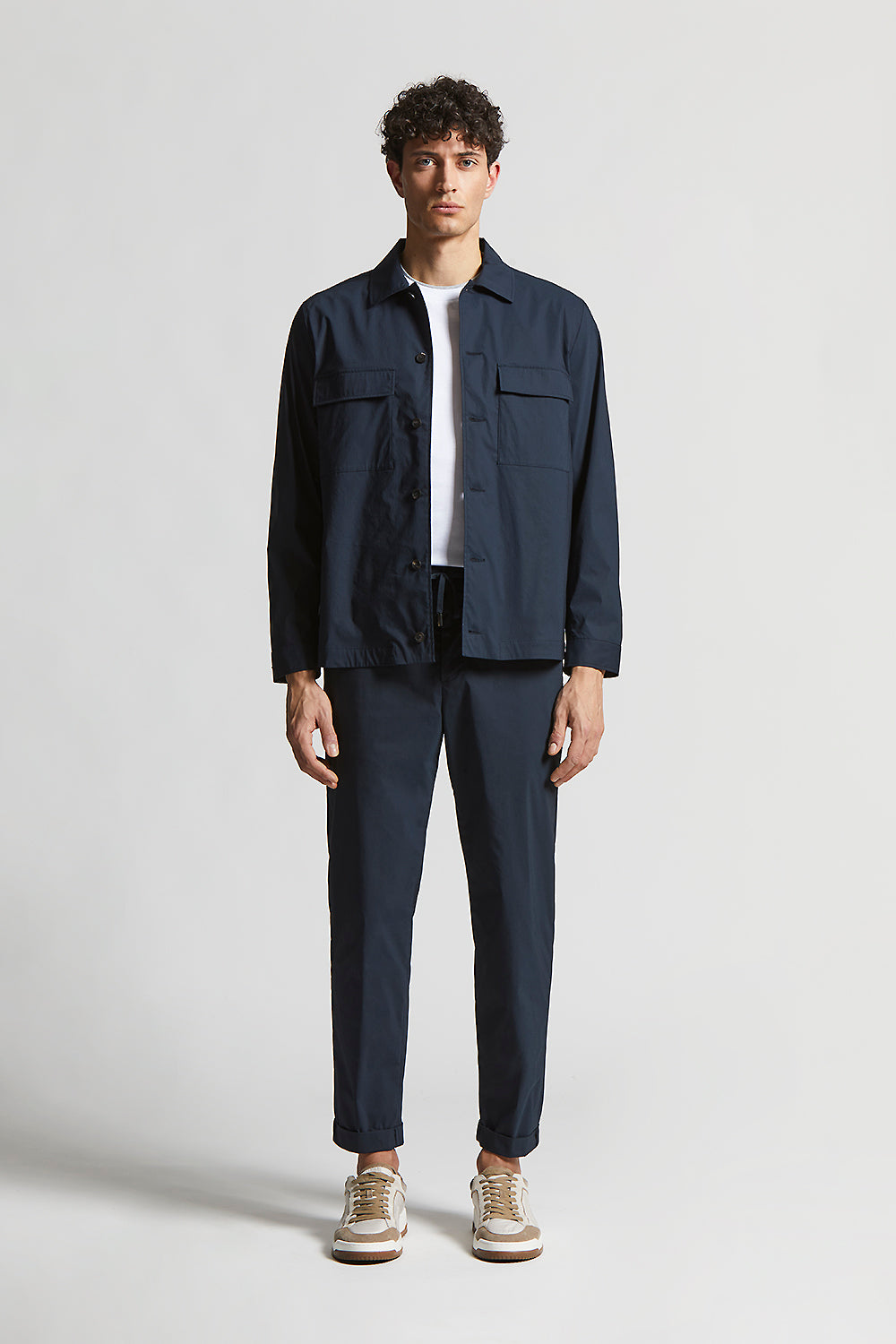 Tシャツ・カットソー PESERICO Overshirt in lightweight stretch cotton canvas Stretch cotton lightweight canvas overshirt | Peserico US