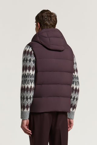 Technical microfiber and down vest