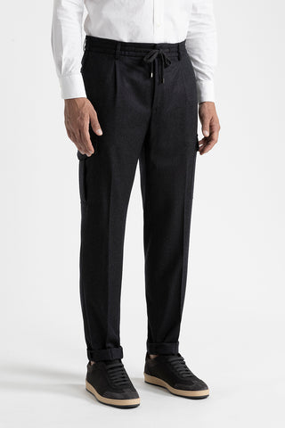 Pure wool trousers with pockets