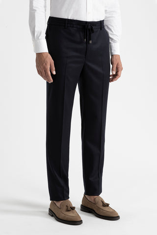 Pure wool flannel trousers