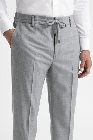 Pure wool flannel trousers