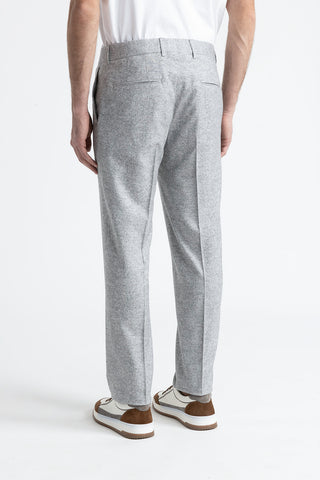 Classic pants in wool, silk and cashmere tweed