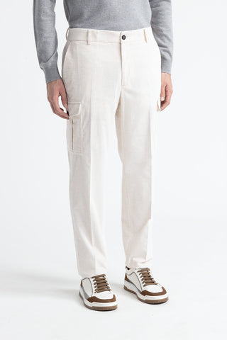 Cotton velvet chino trousers