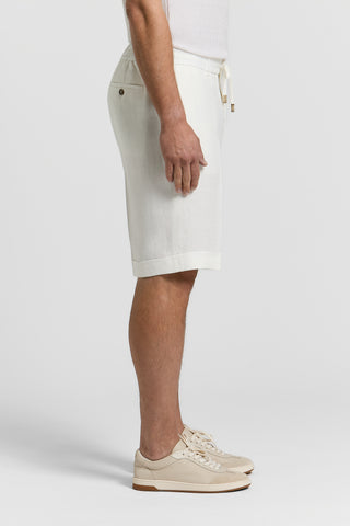 Pure linen gabardine shorts