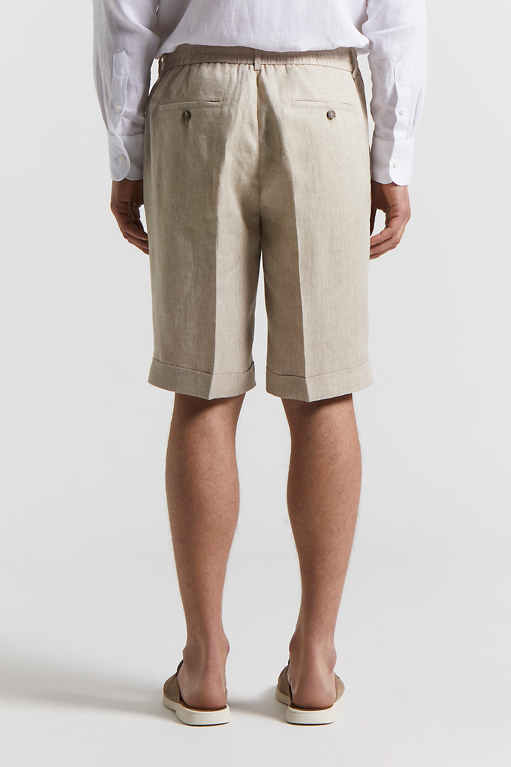 ショートパンツ Peserico Tailored Bermuda Shorts With Cuffed Hem Peserico Tailored Bermuda Shorts With Satin Finish | ShopSimon