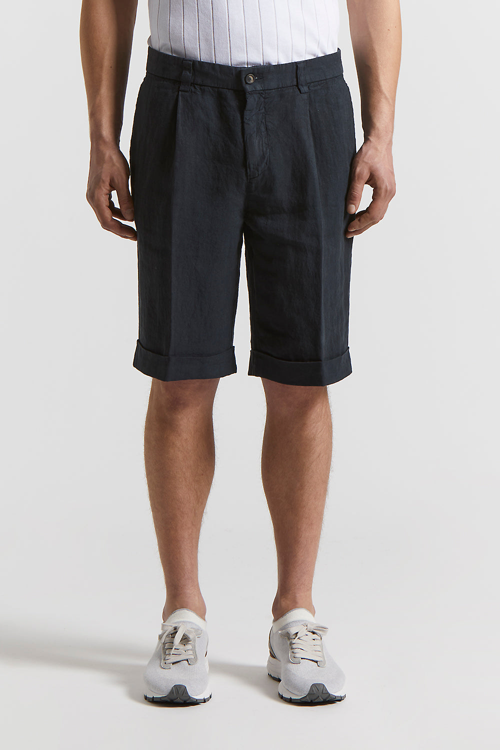 Lined organza Bermuda shorts | Peserico US