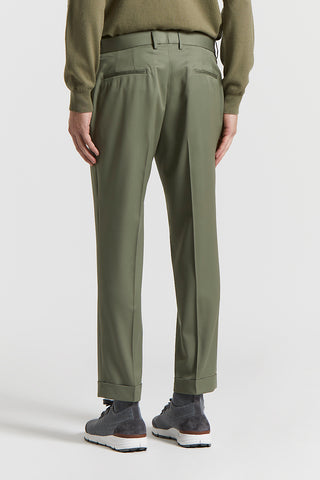 Technical wool gabardine trousers