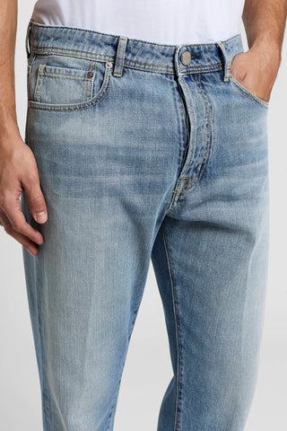 Pure cotton straight-leg jeans