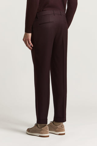 Pure wool gabardine trousers