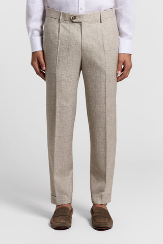 Lightweight structured wool trousers