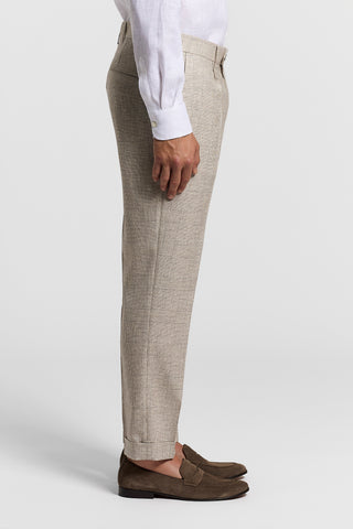 Lightweight structured wool trousers