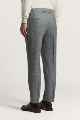 Pure wool flannel trousers