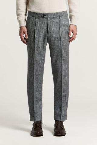Pure wool flannel trousers