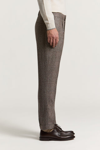 Silk, wool and cashmere flannel trousers