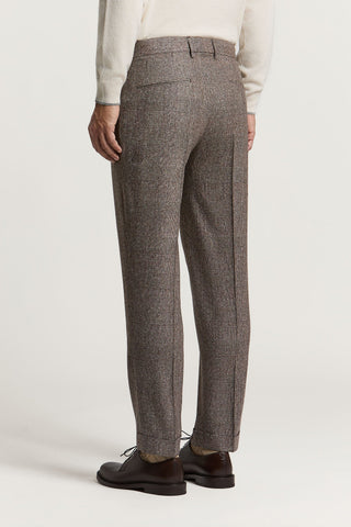 Silk, wool and cashmere flannel trousers