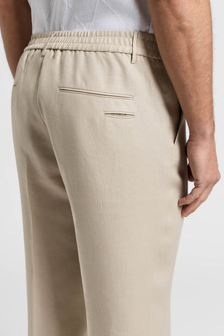 Pure linen jogger trousers