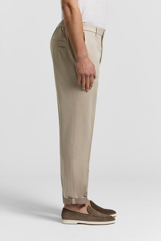 Jogger trousers in a cotton-wool twill