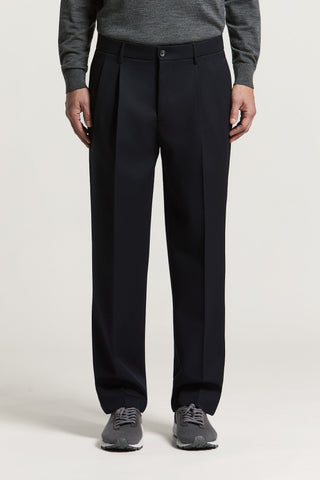 Pure wool gabardine trousers