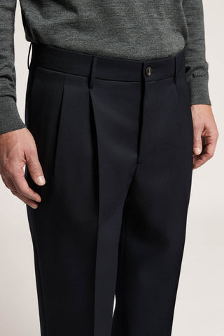 Pure wool gabardine trousers