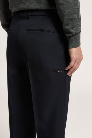 Pure wool gabardine trousers